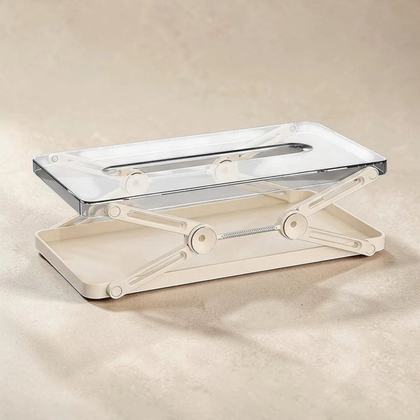 Clear Height-Adjustable Tissue Box – Acrylic Lift Design