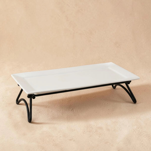 Elevated Rectangular Platter Stand