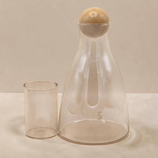 Glass Carafe & Tumbler 7 Pc Set – Minimal Bedside Edition