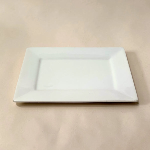 Pure White Beveled Rectangular Platter