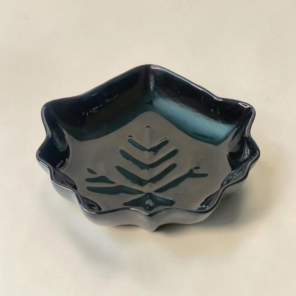Noir Leaf Gloss Dipping Bowl – Botanical Luxe Edition