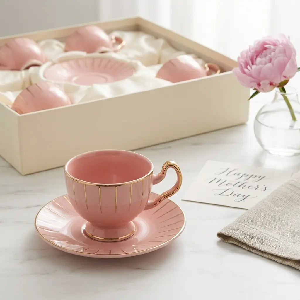 12-Piece Tea Cup & Saucer Set – Luxe Gift Edition