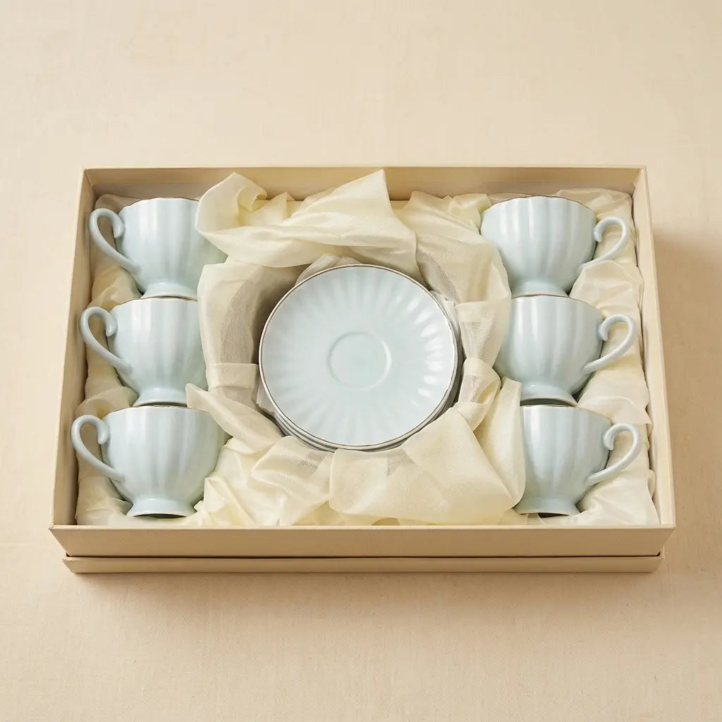12-Piece Tea Cup & Saucer Set – Luxe Gift Edition