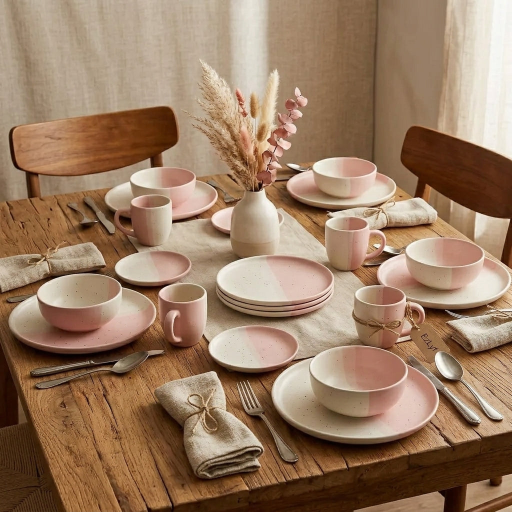 16-Piece Split-Tone Ceramic Breakfast Set