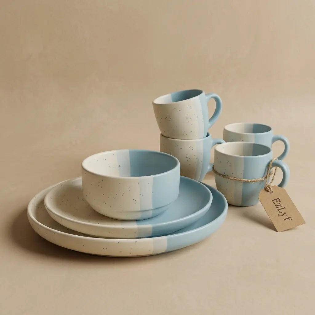 16-Piece Split-Tone Ceramic Breakfast Set