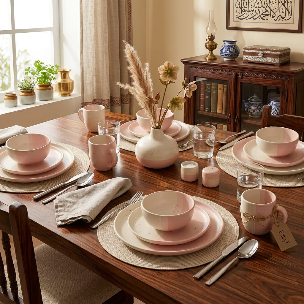 16-Piece Split-Tone Ceramic Breakfast Set