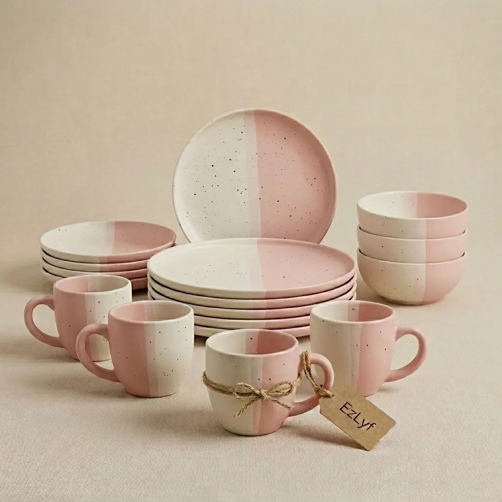 16-Piece Split-Tone Ceramic Breakfast Set