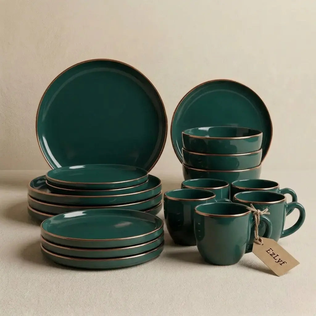 24-Piece Reactive Glaze Ceramic Breakfast Set