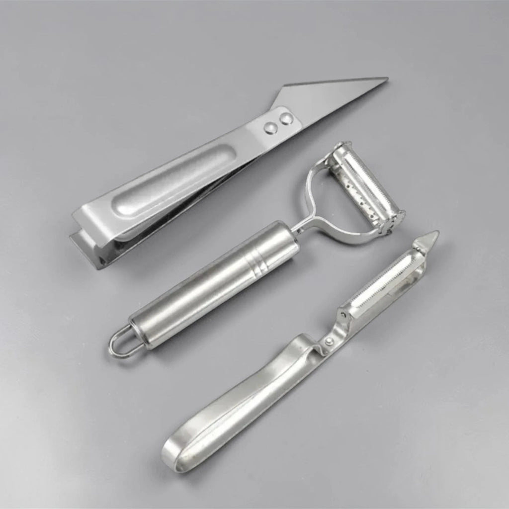 SliceEase – 3-Piece Stainless Steel Peeler Set EzLyf