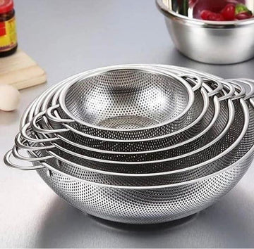 DrainMaster – 6-Piece Stainless Steel Strainer Basket Set EzLyf