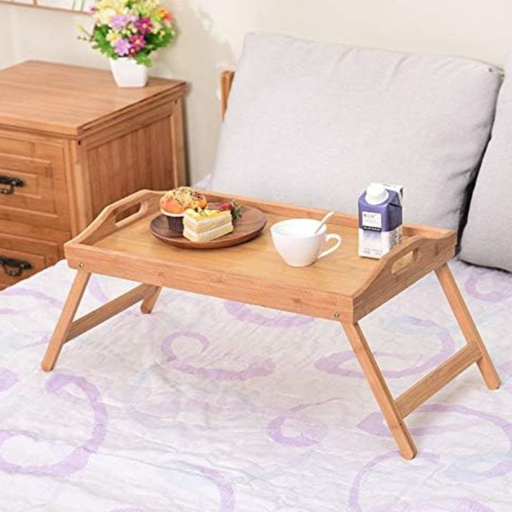 LapEase – Bamboo Bed Tray Table with Folding Legs EzLyf