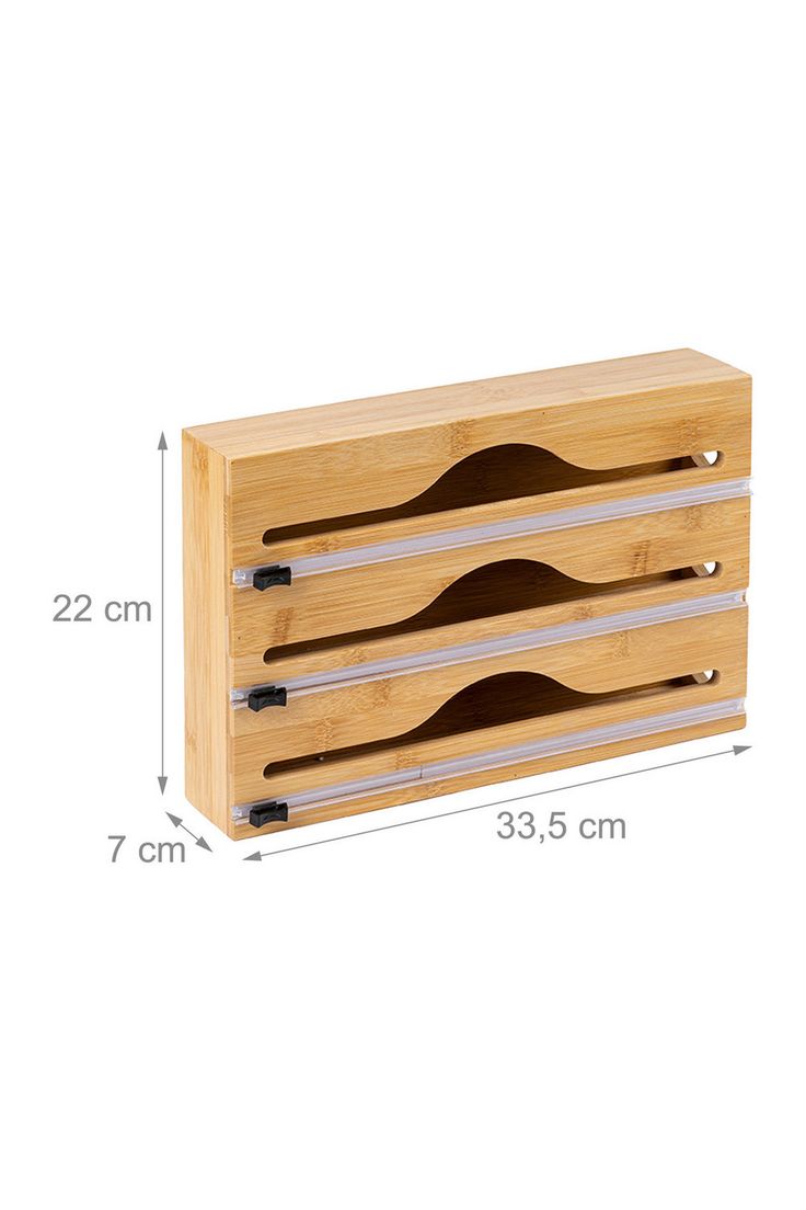 WrapNest – Bamboo Kitchen Wrap Dispenser & Organizer EzLyf