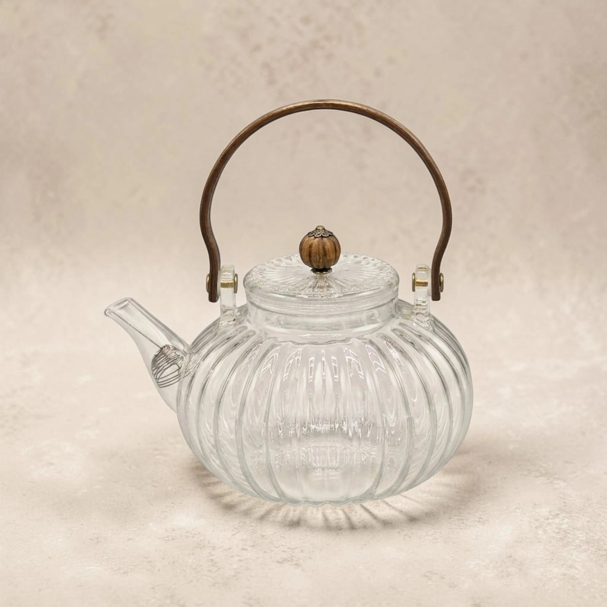 Borosilicate Glass Stovetop Teapot – Ribbed Luxe Edition