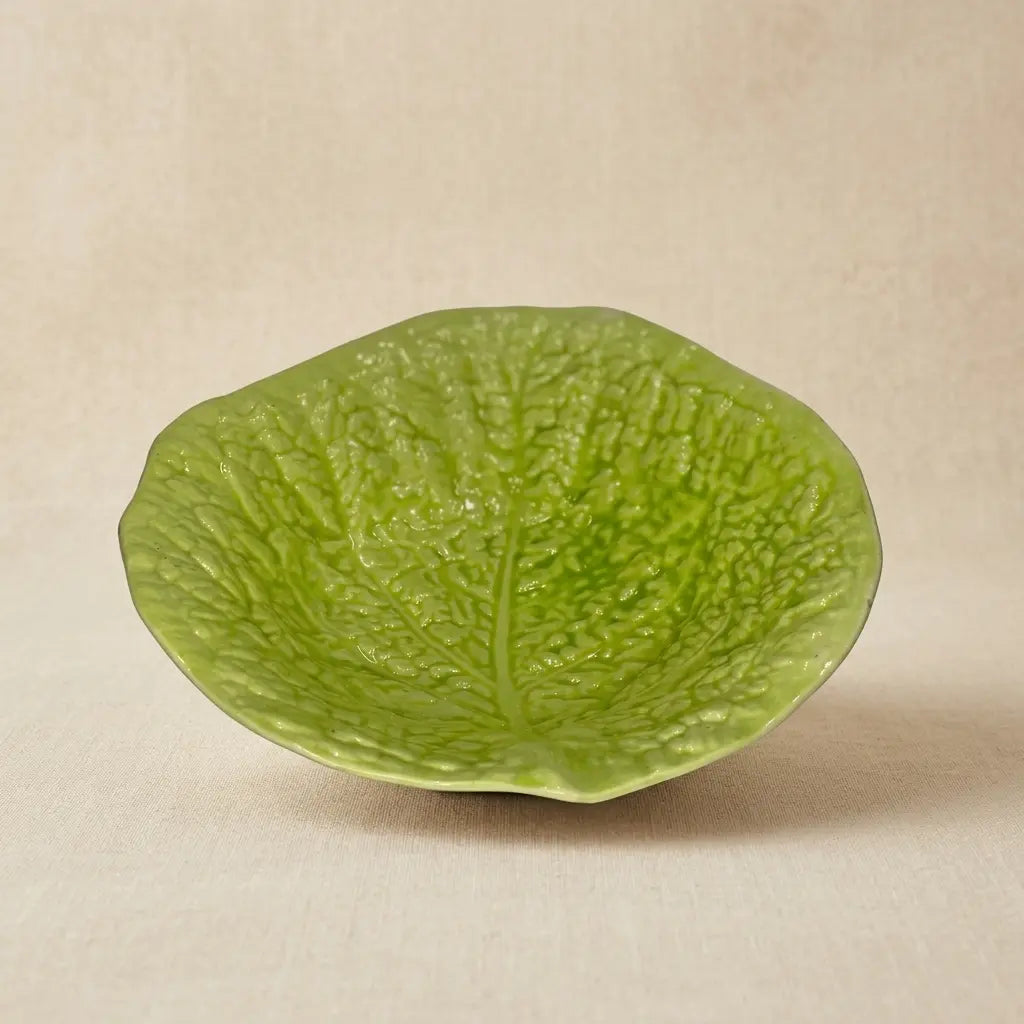 Cabbage Leaf Salad Serving Dish