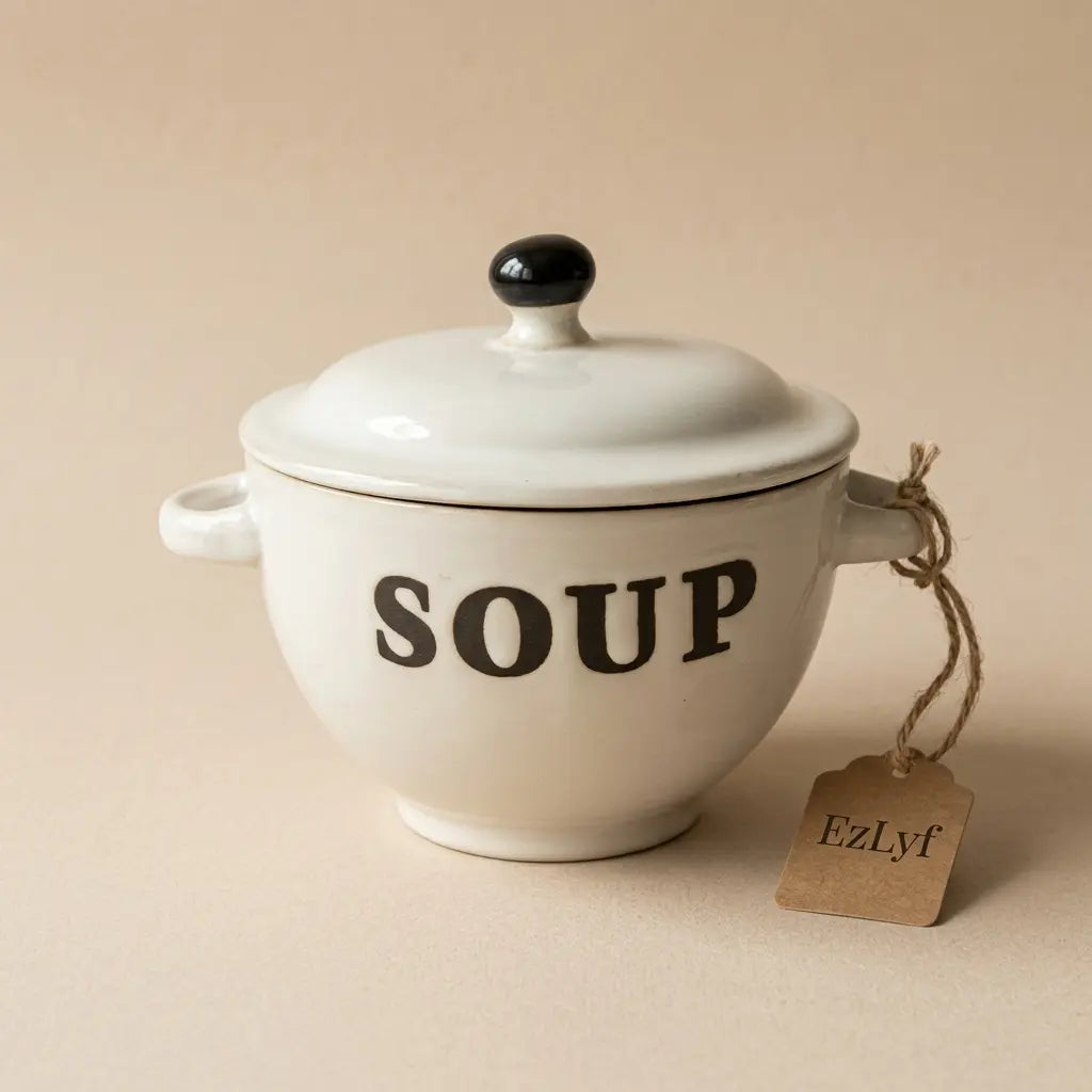 Ceramic Soup Bowl with Lid
