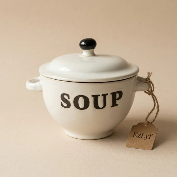 Ceramic Soup Bowl with Lid