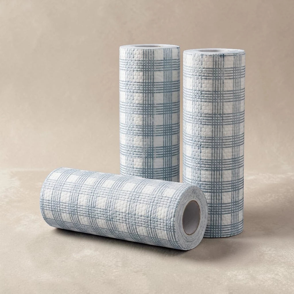CleanRoll Disposable Kitchen Towels – 40pcs Absorbent Cloth Roll