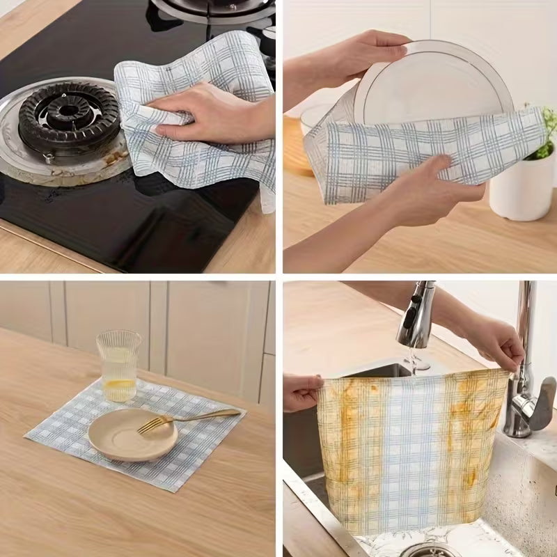 CleanRoll Disposable Kitchen Towels – 40pcs Absorbent Cloth Roll
