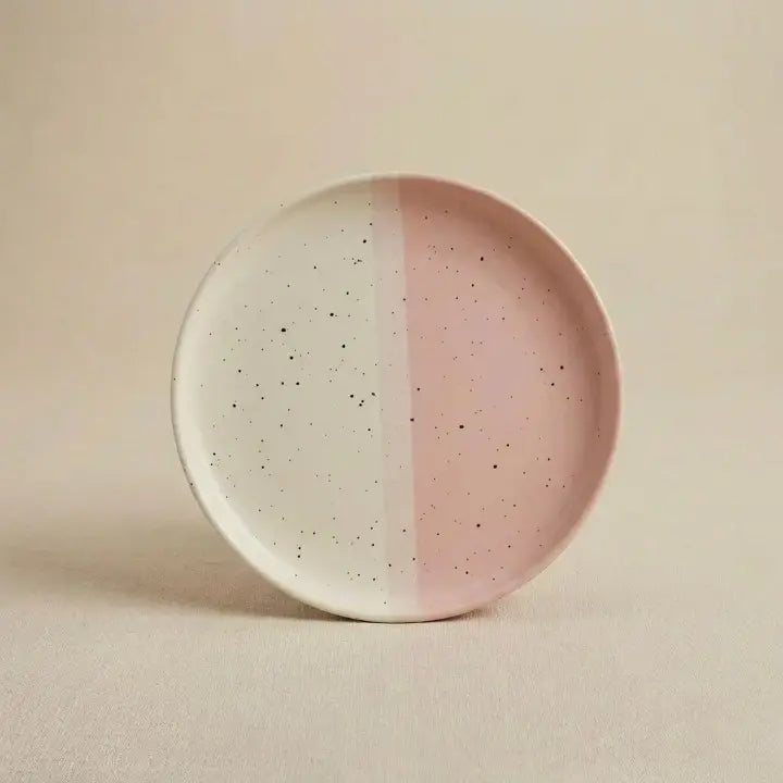 Dual-Tone Speckled Ceramic Collar Plate