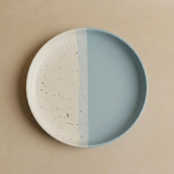 Dual-Tone Speckled Ceramic Collar Plate