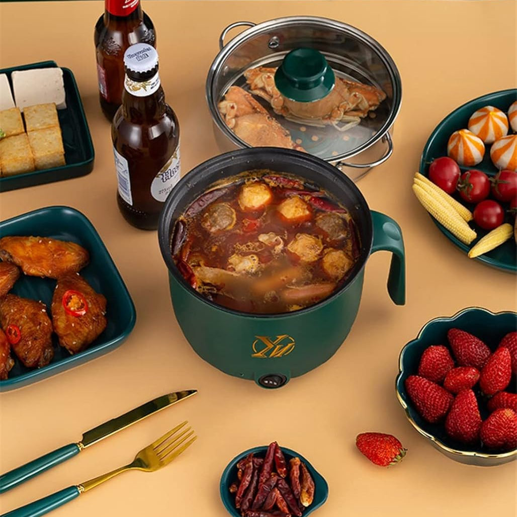 Electric 1.5L Multifunction Cooker – Nonstick Noodle, Rice & Egg Boiler | Smart Compact Kitchen Pot