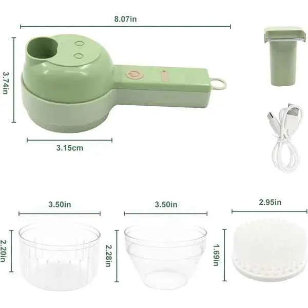 SlicePro 4-in-1 – Rechargeable Vegetable Slicer