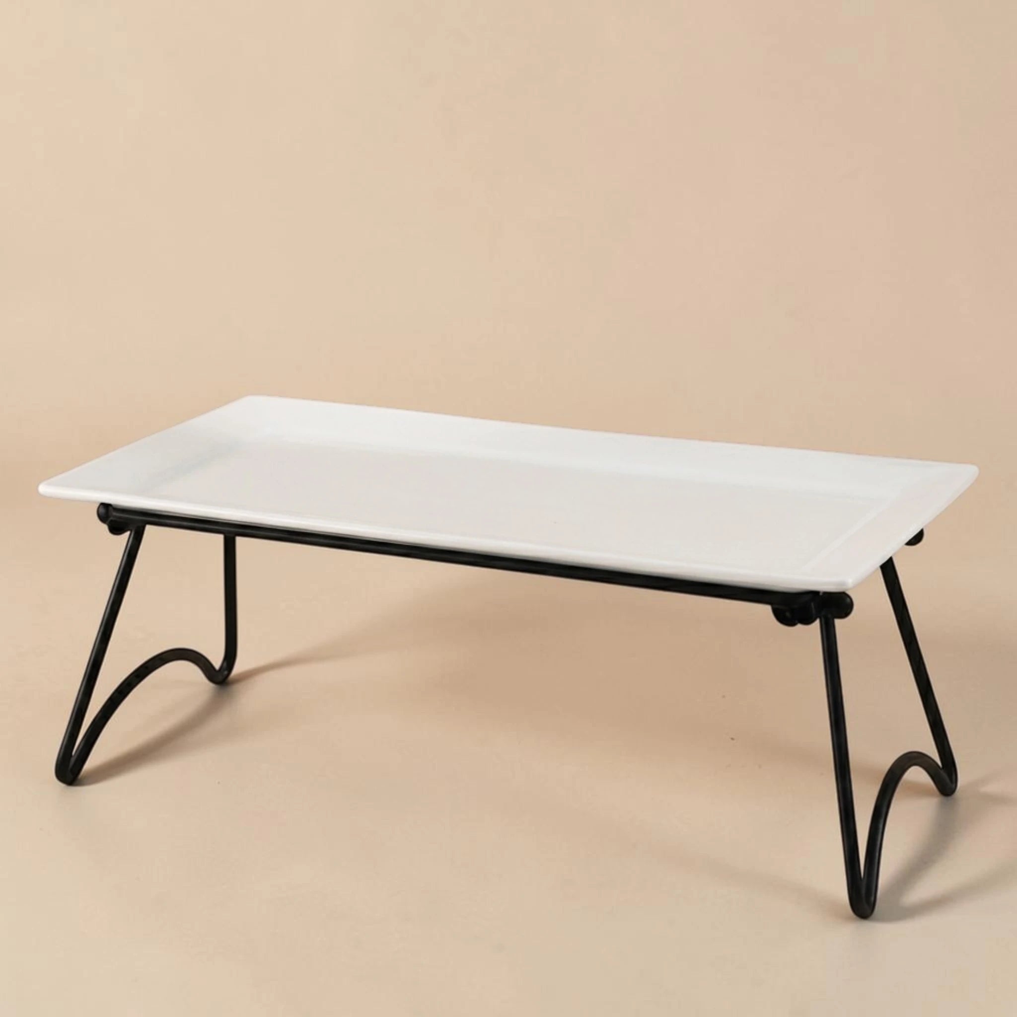 Elevated Rectangular Platter Stand