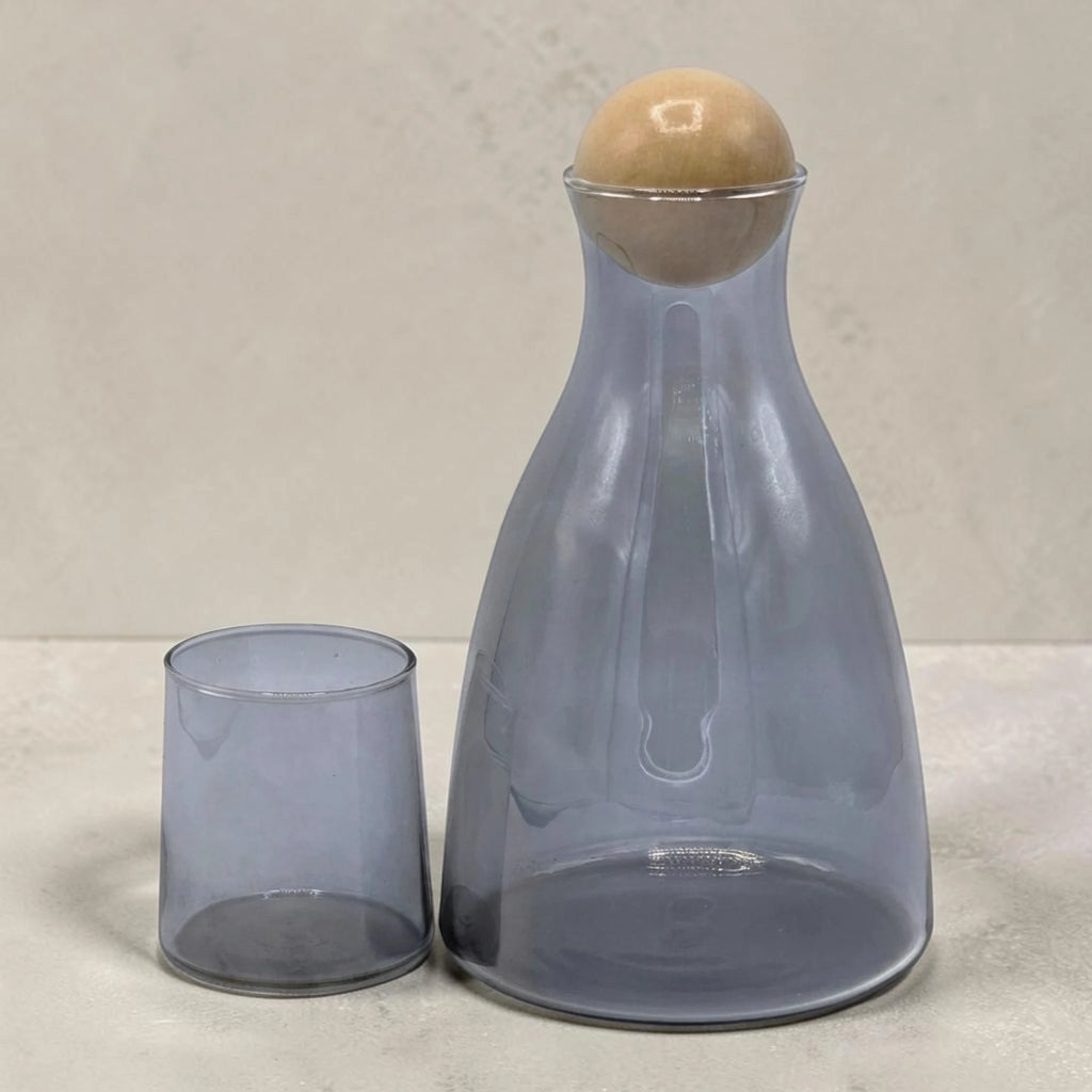 Glass Carafe & Tumbler 7 Pc Set – Minimal Bedside Edition