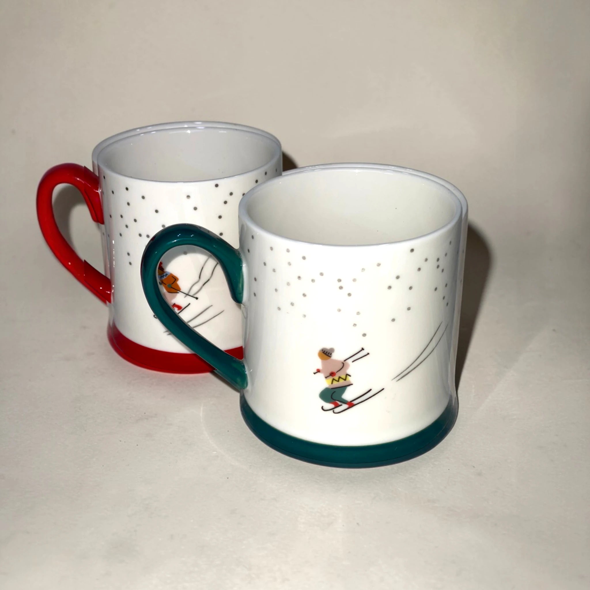 Mr & Mrs Alpine Ski Couple Mug Set