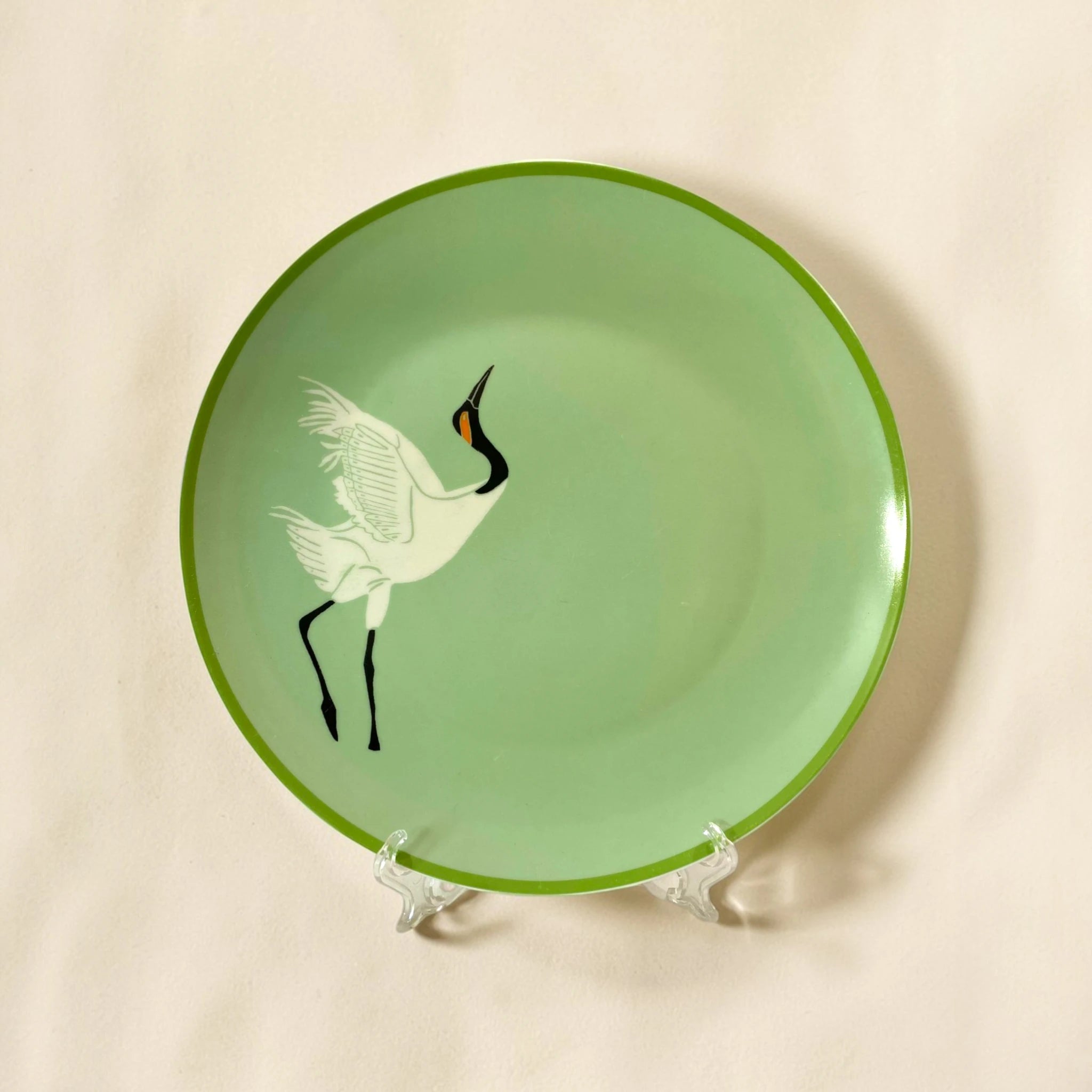 Obsidian Drip Glaze Ceramic Coupe Plate — Rare Find