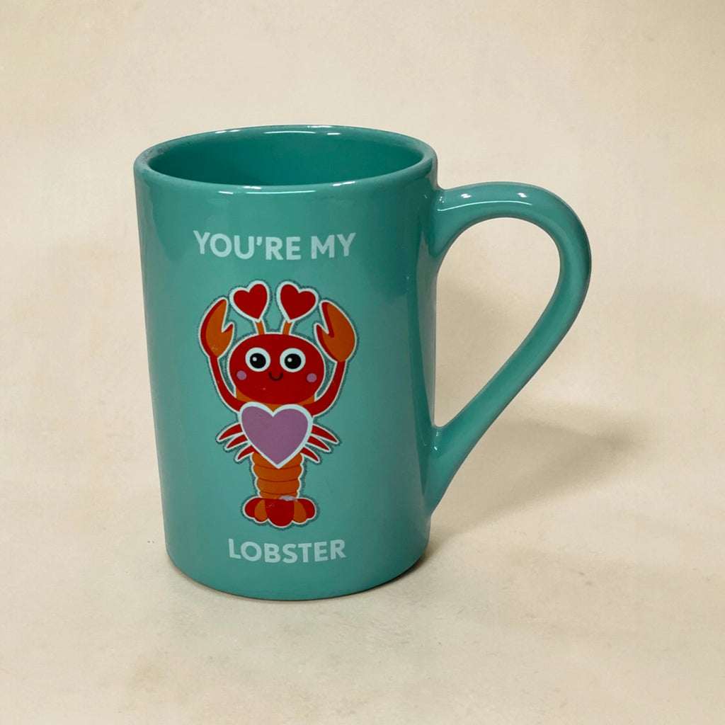 “You’re My Lobster” Teal Romantic Ceramic Mug — Rare Find