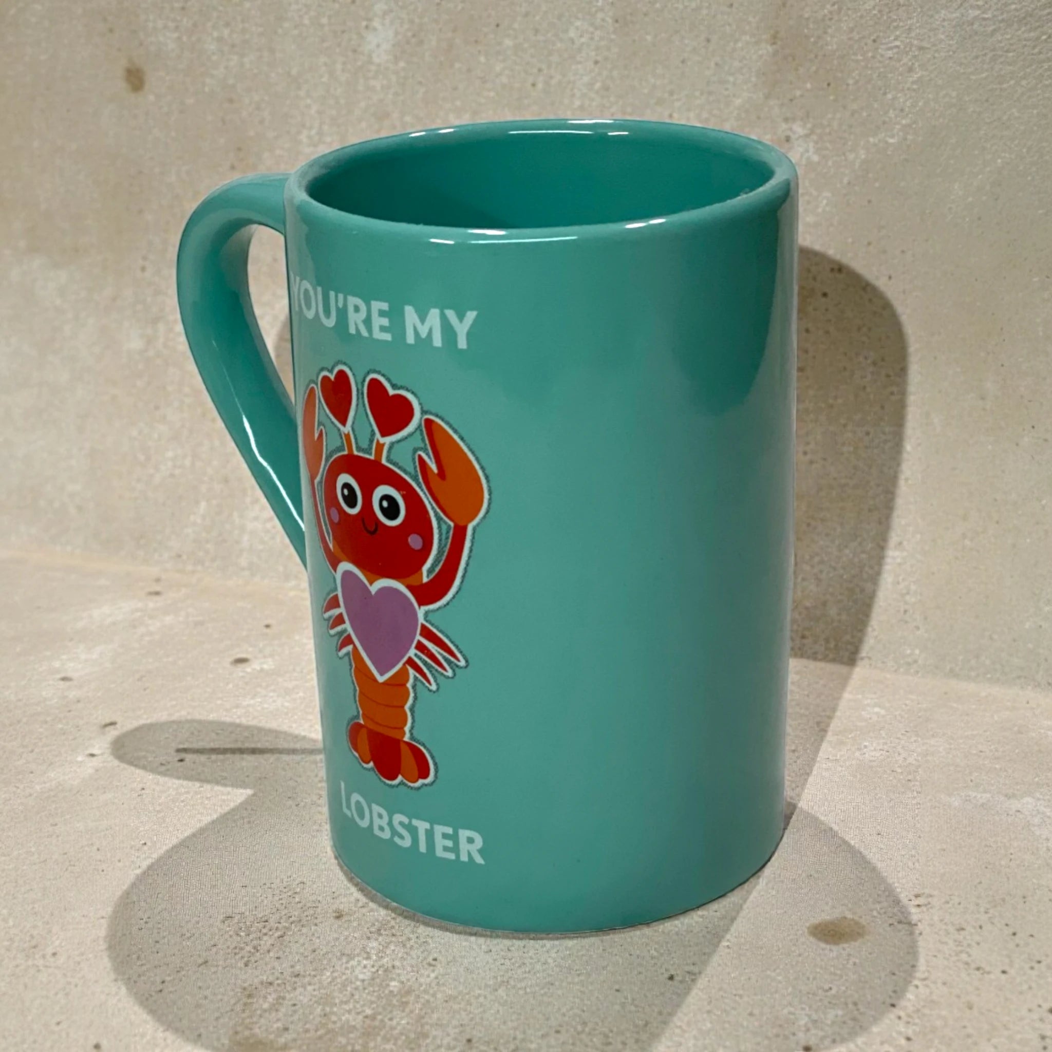 “You’re My Lobster” Teal Romantic Ceramic Mug — Rare Find