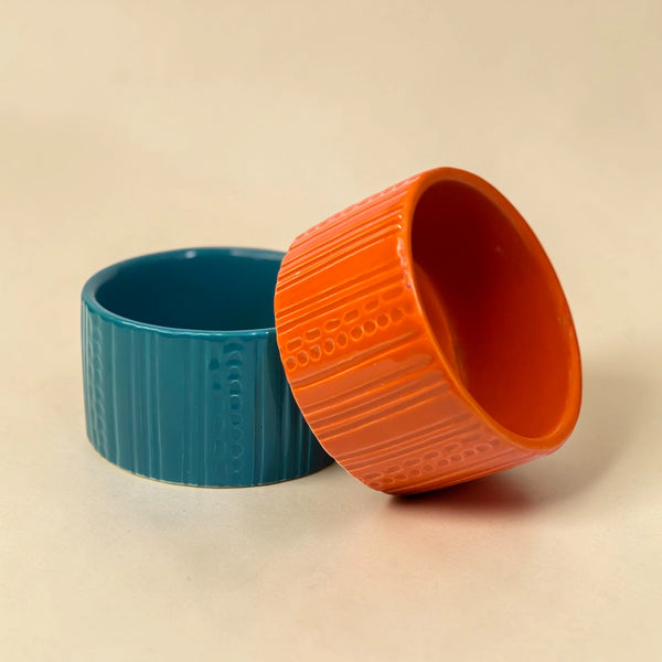 Textured Ceramic Ramekins | Set of 2