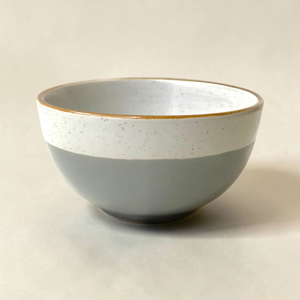 Two-Tone Speckled Ceramic Serving Bowl - Rare Find
