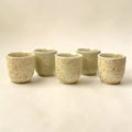 Ivory Speckle Mini Cups Set (Set of 5) – Artisan Rustic Edition