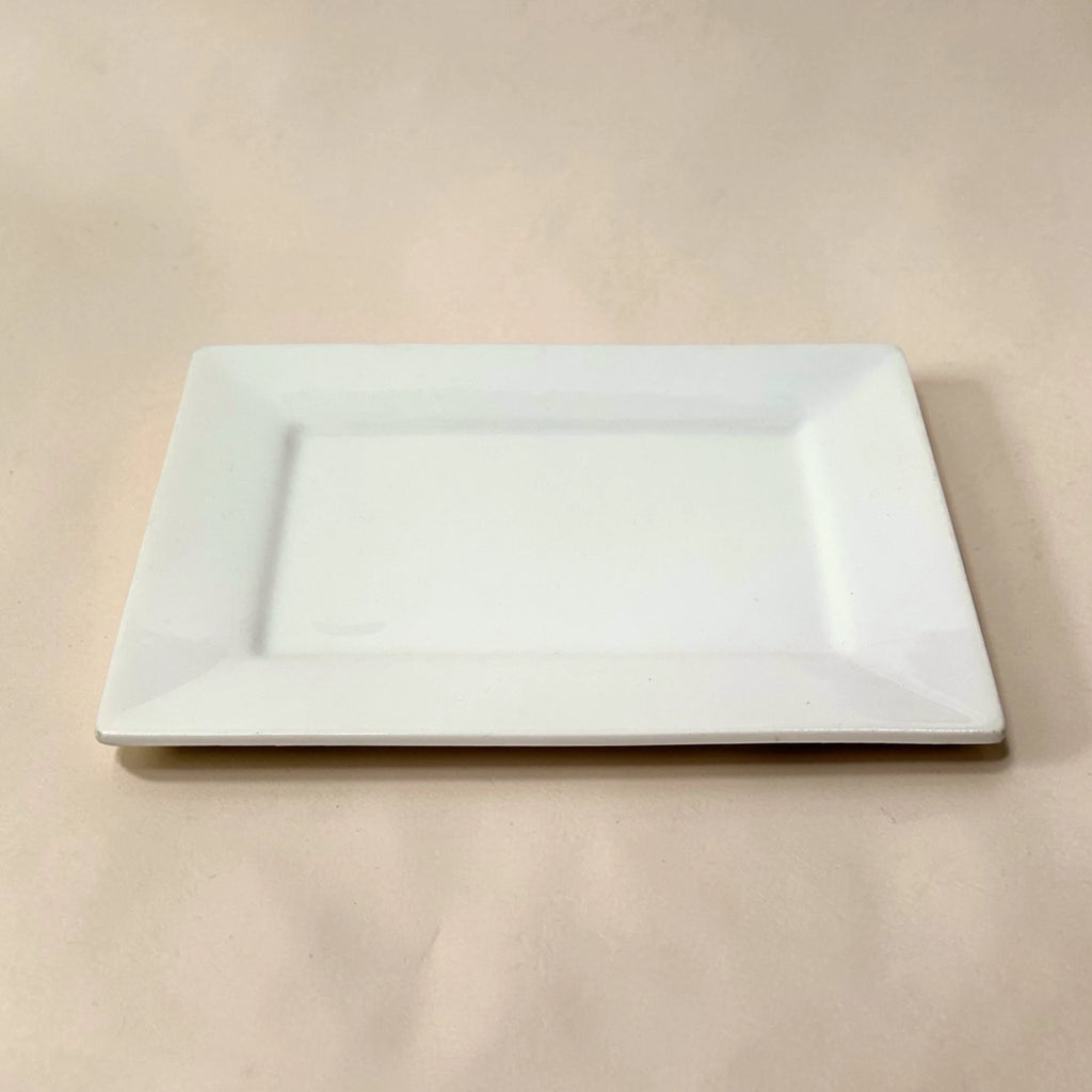 Pure White Beveled Rectangular Platter