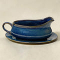 Midnight Navy Textured Serving Bowl & Platter Set – Quiet Luxury Collection