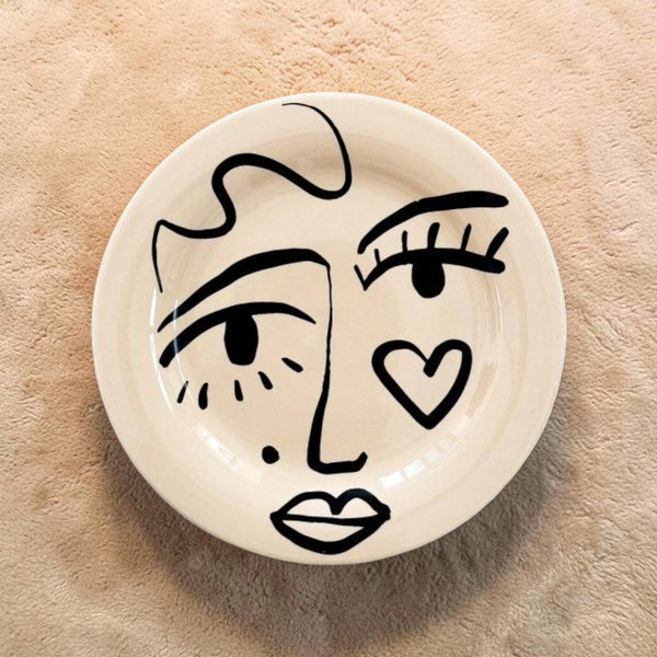 Ivory Muse Aesthetic Dessert Plate - Rare Find