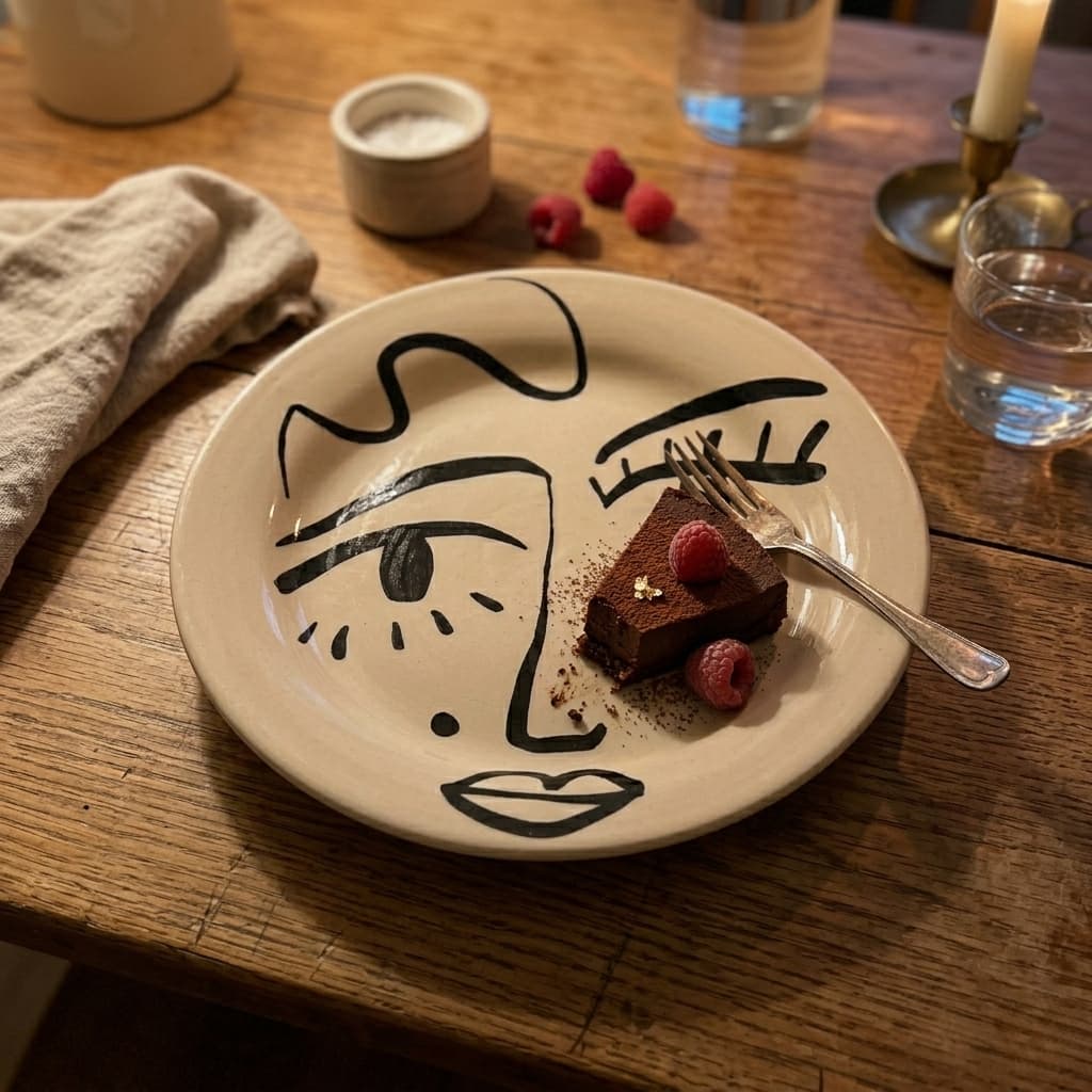 Ivory Muse Aesthetic Dessert Plate - Rare Find