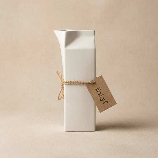 Milk Carton Ceramic Pourer (Large) – Minimalist Edition