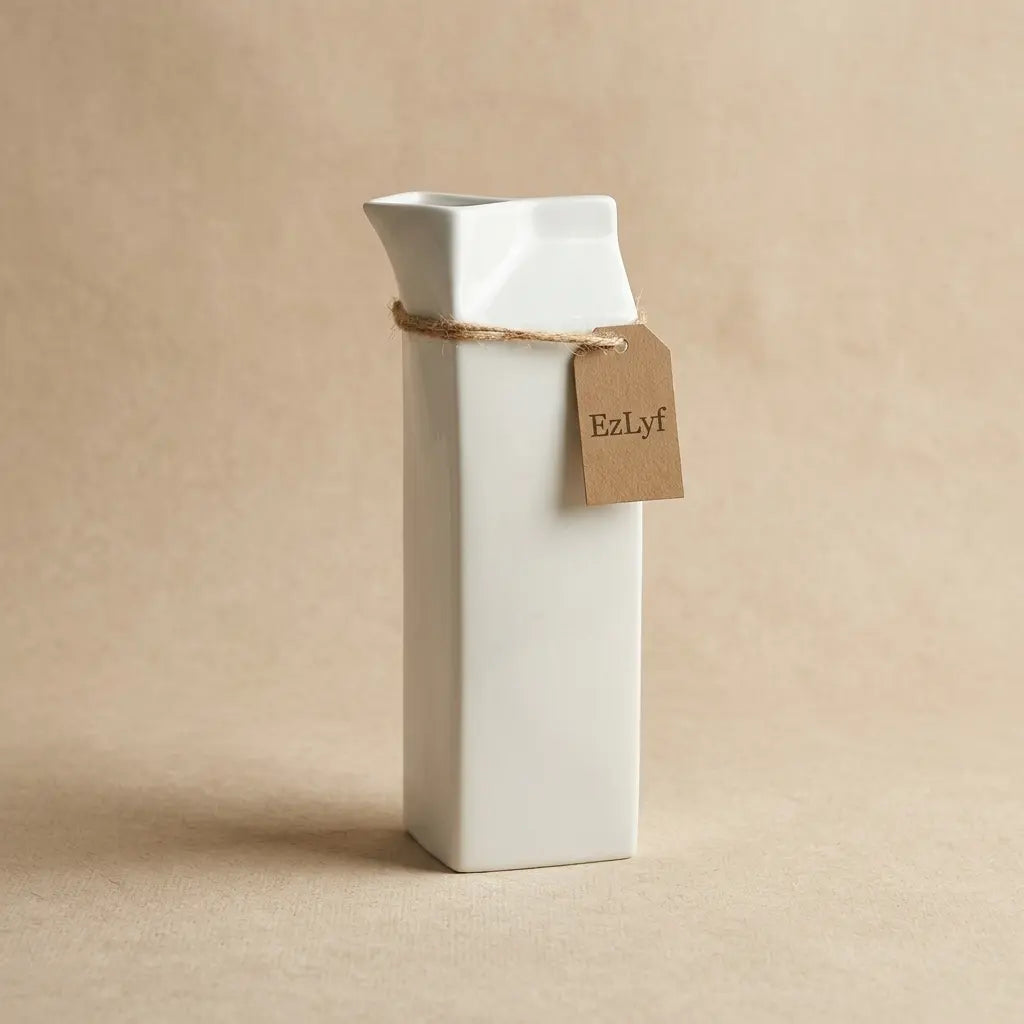 Milk Carton Ceramic Pourer (Large) – Minimalist Edition
