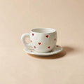 Morning Muse Ceramic Cup & Saucer – Aesthetic Coffee Set