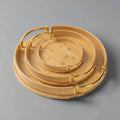 ServeAura – Premium Wooden Serving Tray Set (3 Pieces) - EzLyf
