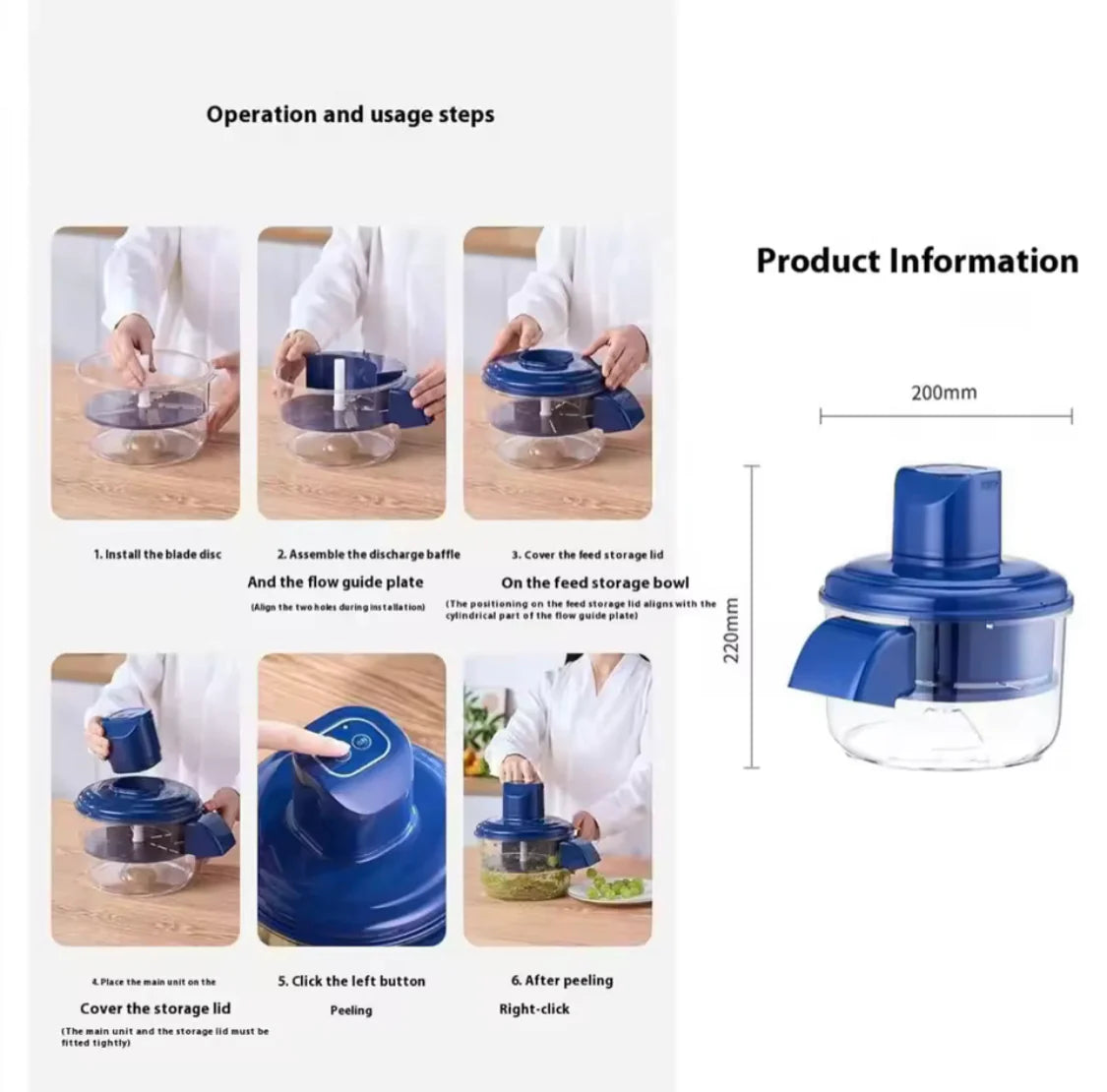 PeelMate – Rechargeable Electric Fruit & Vegetable Peeler EzLyf