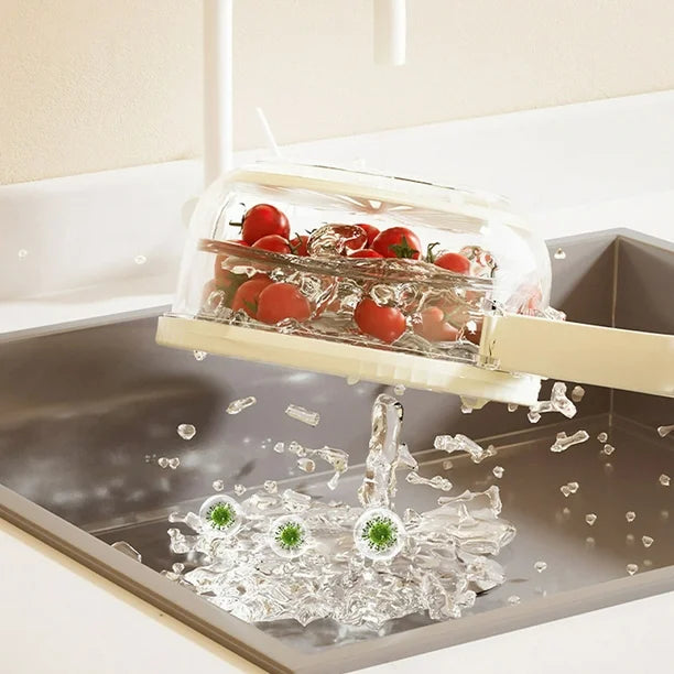 RinseMate 2-in-1 Wash & Drain Bowl with Lid - EzLyf