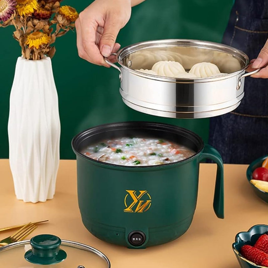 Electric 1.5L Multifunction Cooker – Nonstick Noodle, Rice & Egg Boiler | Smart Compact Kitchen Pot