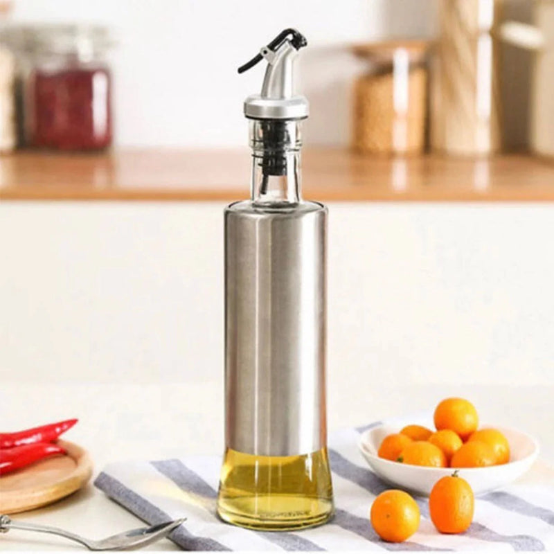 OilEase – Stainless Steel No-Drip Oil & Sauce Bottle EzLyf