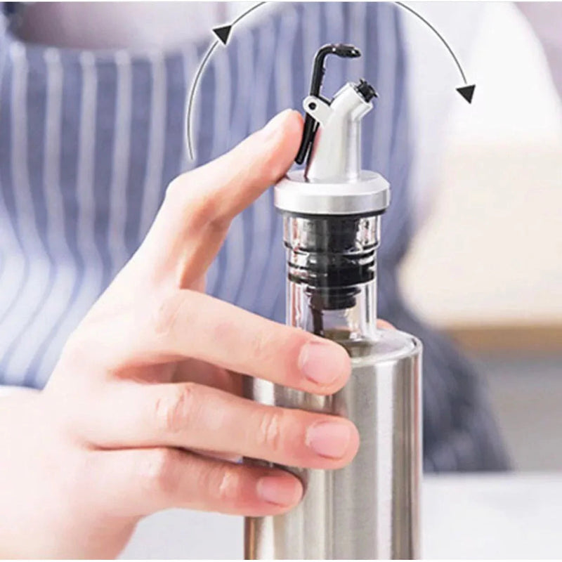 OilEase – Stainless Steel No-Drip Oil & Sauce Bottle EzLyf