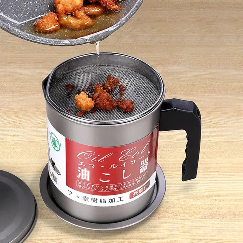 PurePour – Stainless Steel Oil Filter Pot EzLyf