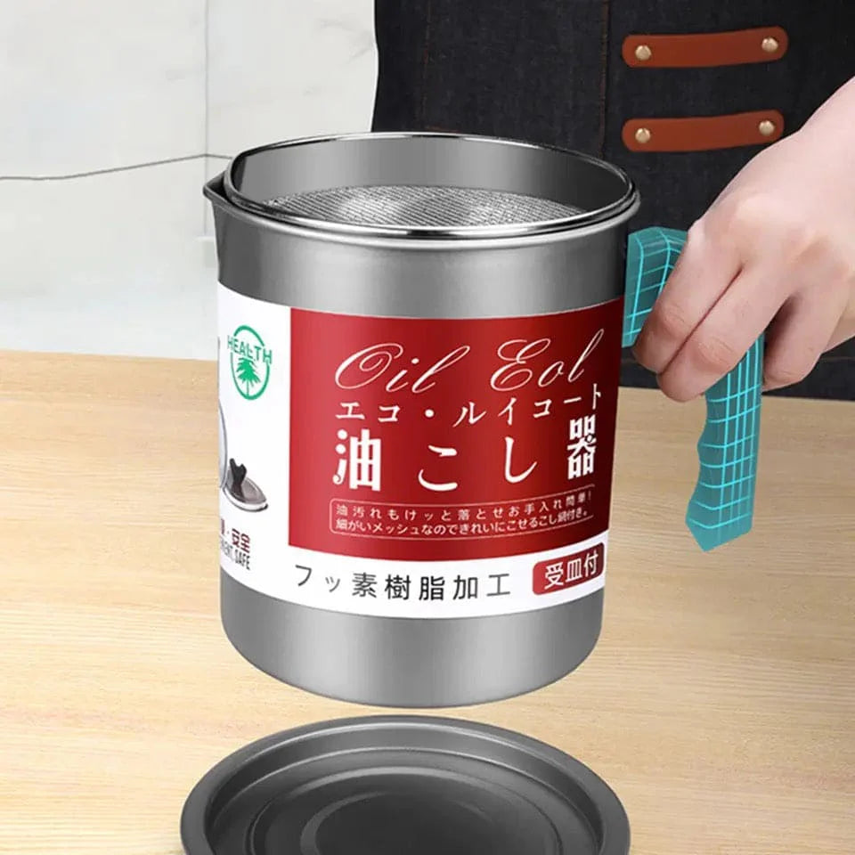 PurePour – Stainless Steel Oil Filter Pot EzLyf